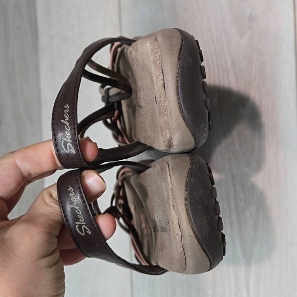 Skechers Womens Memory Foam Reggae Strappy Sandals Slide Flats shoes sz 7 - Picture 7 of 12